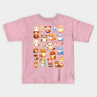 Cute Cat Illustration Lover Gift Kids T-Shirt